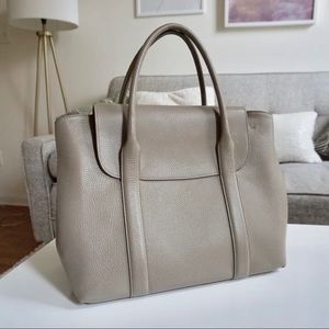 NWT Cuyana Trapeze Satchel in Stone Gray